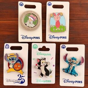 Disney Pin Set - Genuine Carded Pins